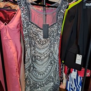 Elegant Beaded Mini Dress